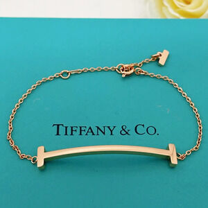 Tiffany & Co. Large Polished Rose Gold Smiley Face Bracelet